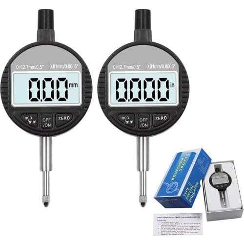 0-12.7mm/1" Range Gauge Digital Dial Indicator Precision Tool 0.01mm/0.0005" Tester Dial Indicator