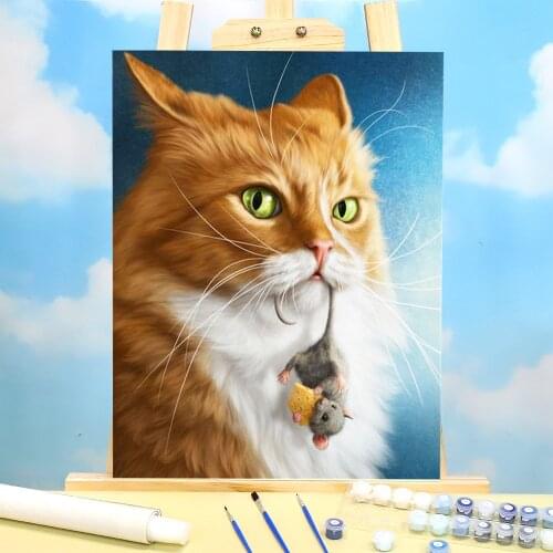 Cat Animal Paint By Numbers Set Oil Paints 50*70 Paiting By Numbers Home Decor Crafts For Adults Art