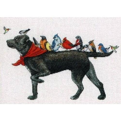 CustomizedNeedlepoint Bird Dog Machine Embroidery Designs for Cross Stitch with 100% Cotton Floss & Free Shipping for Wall Decor