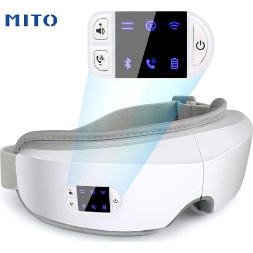 MITO LED Eye Massager Heated Air Pressure Vibration Eye Massager Bluetooth Call And MusicCan Relieve Eye Fatigue Eliminate