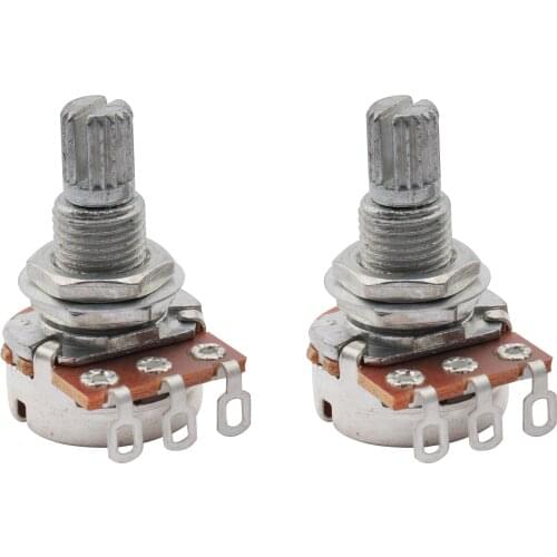 Musiclily Metric Mini 18mm Split Shaft Pots B250K Guitar Potentiometers (2 Pieces)