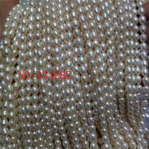 Natural Fresh Freshwater Pearl 6-7MM Rice Grain White Pink Purple Multi Colored Bead 14 inch