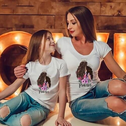 Matching Family Outfits Printing Boys Girls T-shirt Mothers day Present Clothes Kids&Woman Funny Tshirt christmas madre e hija