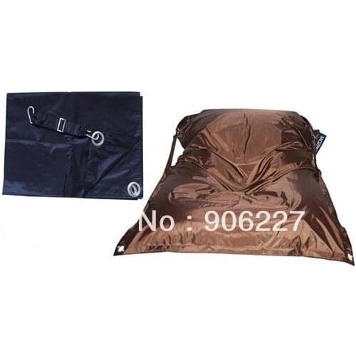 The original !! outdoor buggle up brown sitting chair, garden Chocolate belt buckle bean bags - free shipping