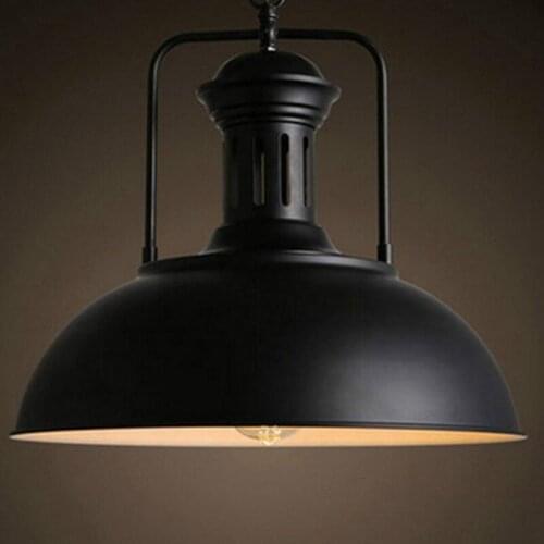 Rust Industrial Pendant Light Fixture E27 Holder Loft Hanging Iron Lamp shade Home Attic Suspension Luminaire
