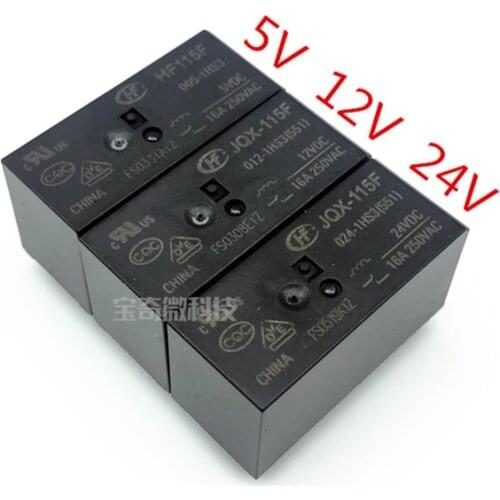 2PCS/lot Relay HF115F JQX-115F-005-1HS3 JQX-115F-012-1HS3 JQX-115F-024-1HS3 6PIN 16A