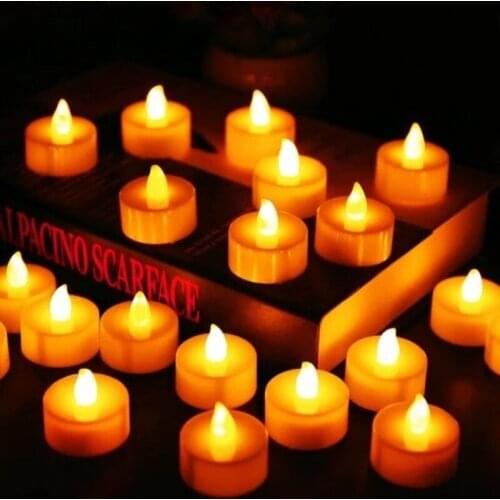LED Flameless Candle Light with Fixed Flame Is Suitable for Holiday Celebrations, Wedding Scenes, Home Decoration 1/2/4pcs