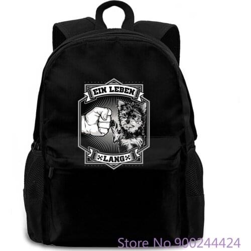 Yorkshire Terrier Schwarz M L X Cool women men backpack laptop travel school adult student