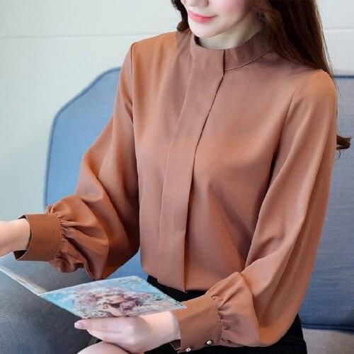 Women Blouse Shirt Long Sleeve Plus Size Red Office Lady Shirt New Fashion 2021 Womens Clothing Feminine Tops Blusas D208 30