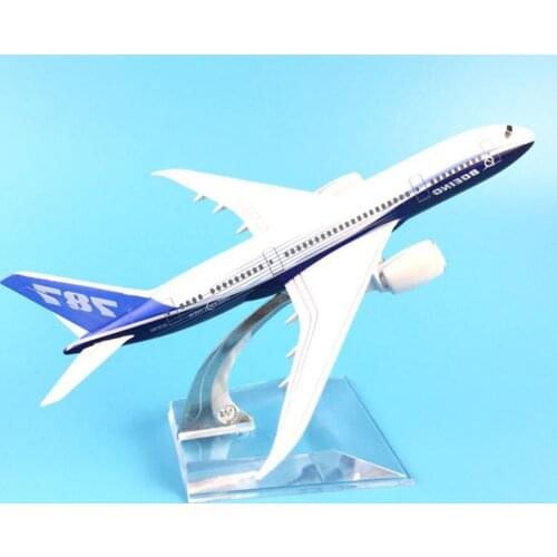 1/400 16cm Biplane B787-8 Diecast Airplane Model Toy Boy Birthday Gift Home Table Decor Collectible Tabletop Ornaments