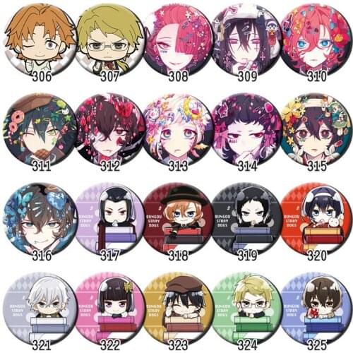 1pcs 58MM Anime Badge Bungo Stray Dogs BADGE BROOCH Badges Pins acrylic Backpack