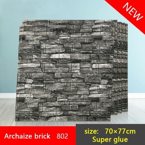 10pcs Self-Adhesive 3D Wall Stickers Waterproof DIY Foam Brick Wall Paper TV Backdrop Decor Marble Wallpaper Colorful Brick