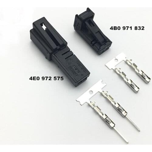 2/4/10sets/lot 2 Pin/Way Interior LED Light Socket Door Lamp Connector Plug For Volkswage Audi Skoda VAG 4B0 971 832 4E0 972 575