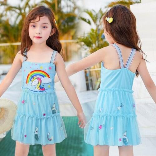 2021 New Fashion Girls Swimwear 3-5 Years Old New Princess Style Cute Childrens One-piece Skirt Swimsuit