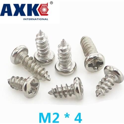 2019 Real Parafusos 200pcs Micro Phillips Self-tapping Screws. Miniature Yuan Head Tapping Electronic Small Screws M2 * 4 Gb845