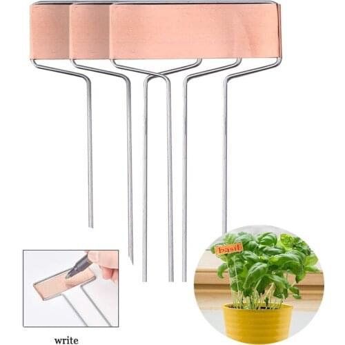 3/5/10pcs Metal Plant Labels Succulents Flowers Bonsai Sign Nursery Reusable Handwritten Seedling Tags Garden Markers