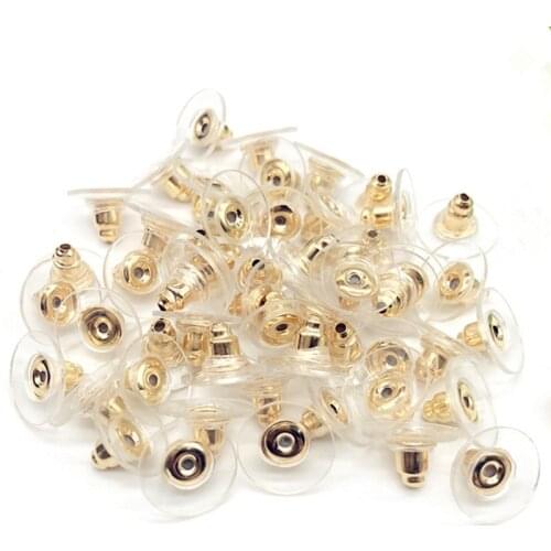 50pcs/set of DIY earrings jewelry accessories metal bullet film earplugs wholesale