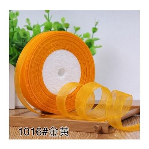 A026 Sewing &crafts accessories 2cm transparent polyester organza ribbon gift package material for wedding props
