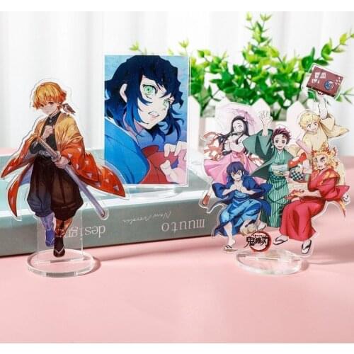 Anime Demon Slayer Kimetsu No Yaiba Acrylic Desktop Stand Action Figures Model Cosplay Kamado Tanjirou Plate Holder Stationery