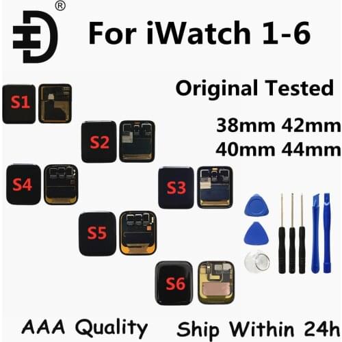 Tested Original OLED For Apple Watch Series 1 2 3 4 5 6 LCD Display Touch Screen Digitizer For iWatch SE LCD Screen Replacement