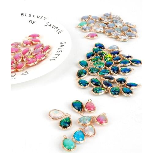 Hot Fashion 2Pcs/Bag 12x16MM Hole 2MM Drop Shape Charm Pendant For Earring Necklace DIY Jewelry Findings Making