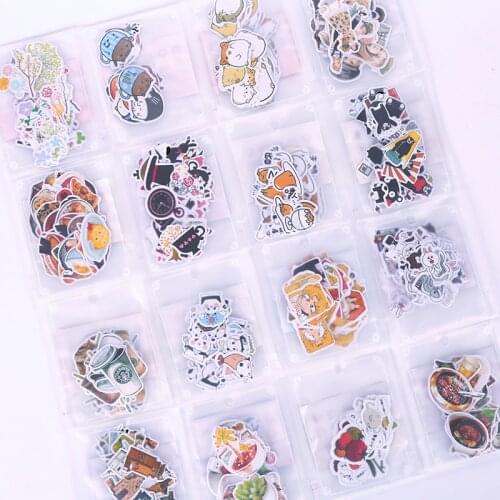 JIANWU A variety of expression stickers shape notebook stickers student stationery