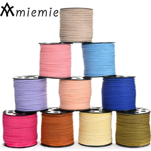 20m Korean Velvet Cords Flat Faux Suede Braided Beading Cords Leathe Handmade Thread String Rope For DIY Jewelry Making Bracelet