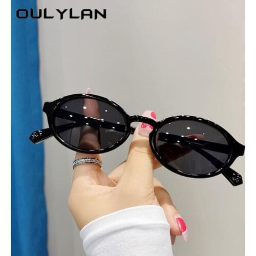 Oulylan Trendy Round Sunglasses Women Fashion Small Sun Glasses Men Green Sunglass Ladies Vintage Hip Hop Eyewear UV400 Colored