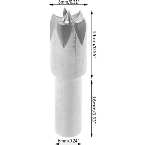 6mm Plum Blossom Thimble Drill Bit For Mini Lathe Machine DIY Woodworking Tools