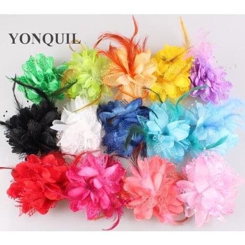 14 Colors Assorted Silk Flower Nice Flowers Hair Bands Party Headpieces DIY Hair Accessories Gril Millinery 36 Pieces/Lot SYBB22