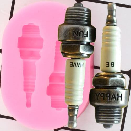 Spark Plugs Silicone Molds DIY Steampunk Fondant Cake Decorating Tools Jewelry Resin Mold Candy Clay Chocolate Gumpaste Moulds