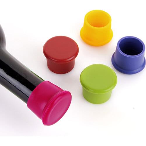 Silicone Red Wine Stoppers Food Grade Beer Beverage Bottle Caps Sealers Leak Free Fresh Keeping Plug for Kitchen Gadget Bar Tool