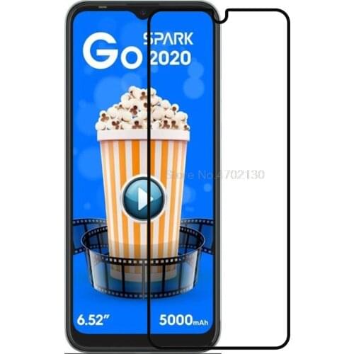 Full Cover Protective Glass For Tecno Spark 6 Air Tempered Glass For Tecno Spark Go 2020 6 Go Screen Protector Full Cover