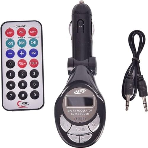 1PC Wireless FM Transmitter Modulator Car MP3 Music Player Latest styles USB SD CD MMC Remote XRC Car Styling MP3 Player