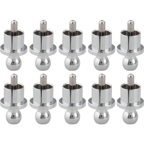 10pcs Rhodium Plated RCA Caps Plug Short-Circuit Socket Phono Connector Adapter RCA Shielding jack socket protect cover cap