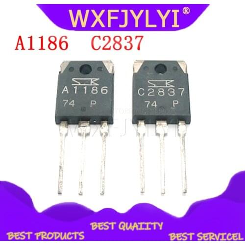 2PCS (1PCS= A1186 1PCS=C2837 )2SA1186 2SC2837 TO-3P integrated circuit