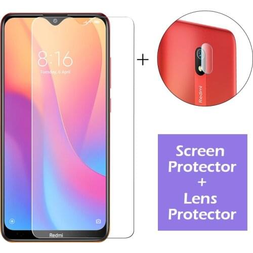 2-in-1 Camera Tempered Glass for xiaomi redmi 8 8a 8t Screen Protector for Lens Glass On xiomi 9t pro 9 lite Protective Film