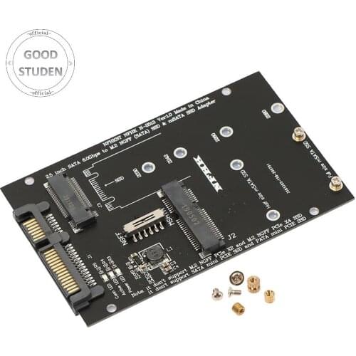 M.2 NGFF MSATA SSD to SATA 3.0 Adapter 2 in 1 Converter Card for PC Laptop