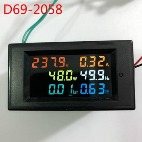 6 In 1 LCD Display Digital Multimeter Voltage Meter Power Energy Frequency Monitor Ammeter Voltmeter AC80-300V, AC200-450V 100A
