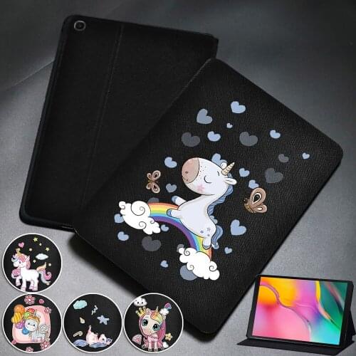For Samsung Galaxy Tab A 9.7" 10.1" 2019 10.5"/A6 7.0" 10.1"/Tab E 9.6"/Tab S5e 10.5" Cute Cartoon Tablet Stand Cover Case