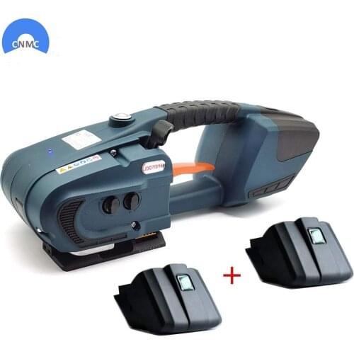 Two Battery Powered PET PP Strapping Tools 13mm-16mm For Pallet Wrapping Machine Electrical Strapping Tool