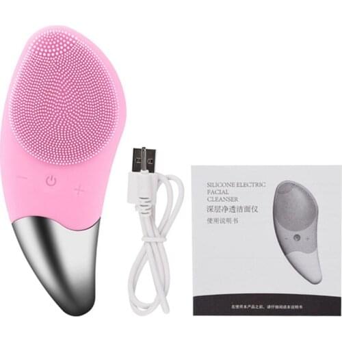 Ultrasonic Vibration Silicone Cleansing Instrument Wash Instrument USB Electric Wash Brush Washing Artifact Pore Cleaning Brush