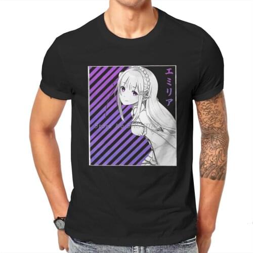 Re:Zero Starting Life In Another World Emilia Classic T Shirt Harajuku Fashion High Quality Tshirt Tees O-neck Streetwear
