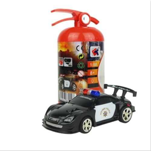 Chiger Hot Sales 20KM/H extinguisher Mini RC Car Radio Remote Control Micro GT cop Racing Car 4 Frequencies Toy For Children