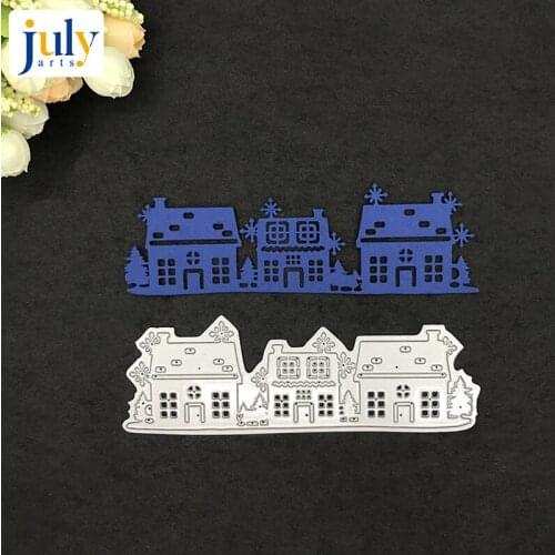 Julyarts House Border Metal Cutting Dies Stencils for Scrapbooking Paper Cards Crafts DIY Embossing Folder Stencil 2018 New