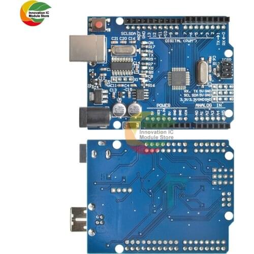 CH340 CH340G USB Type-B Mit Atmel ATmega328P 16MHz for Arduino UNO R3 Replace ATmega16U2 with Pin ONE