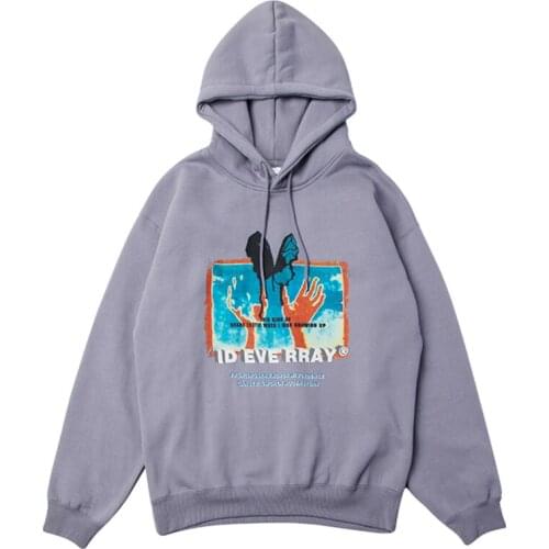 Hip Hop Butterfly Graphic Hoodie Men Harajuku Streetwear 2021 Autumn 100% Cotton Oversized Hoodie for Men Anime Male Sweatshirt