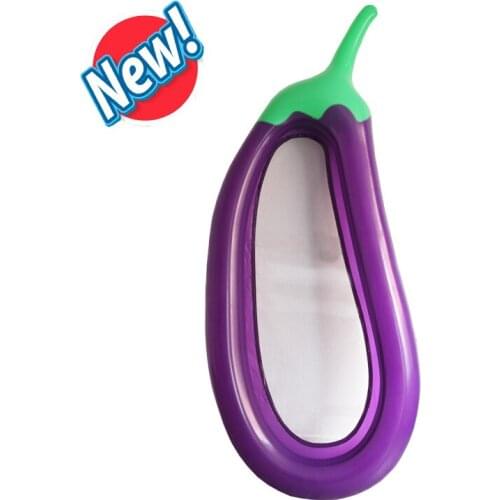 Inflatable Eggplant Floating Row Foldable Net Recliner Floating Bed Large Mesh Swimming Ring Floating Water Pad