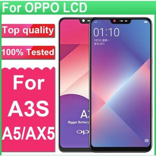 New 6.2" Display Replacement For OPPO A3s LCD CPH1803 Display Screen Touch screen Digitizer Assembly For OPPO A5/AX5 LCD Screen