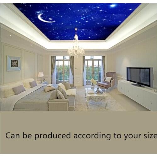 Custom papel DE parede 3 d,star moon for the living room bedroom ceiling wall waterproof wallpaper